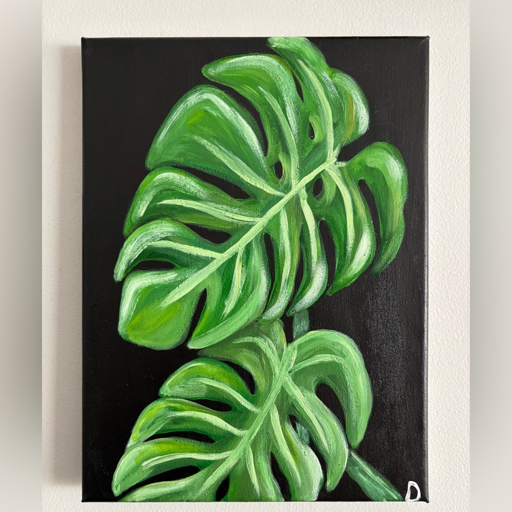 Hand painted acrylic on stretched on frame canvas. 8x11”